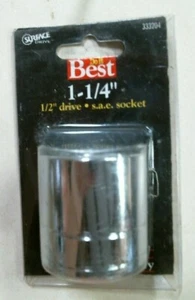 Doit Best 333204, 1-1/4" S.A.E. Socket, 1/2" Drive, 12 Point, FREE SHIPPING - Bild 1 von 2
