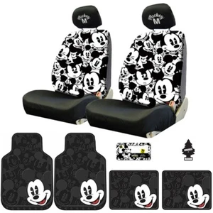 NEW 14PC Disney Mickey Mouse Car Auto Seat Covers Mats Accessories Set - Picture 1 of 15