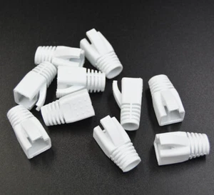 20 X RJ45 Cat7 Cat6a plug boots white and clear options - Picture 1 of 8