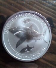 2014 Great White Shark/Elizabeth II Australia 50 Cent .999 Silver Coin 