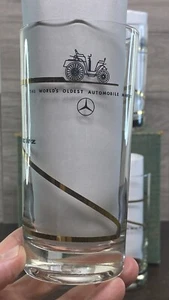 Mercedes Benz Glasses Vintage Custom Osborne Kemper Thomas 24kt Barware - Picture 1 of 17