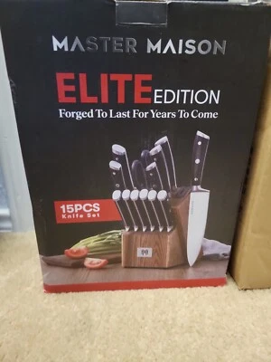 Juego de cuchillos profesionales ultra premium de 15 piezas | Acero inoxidable alemán... Elite  Foto 1 de 4