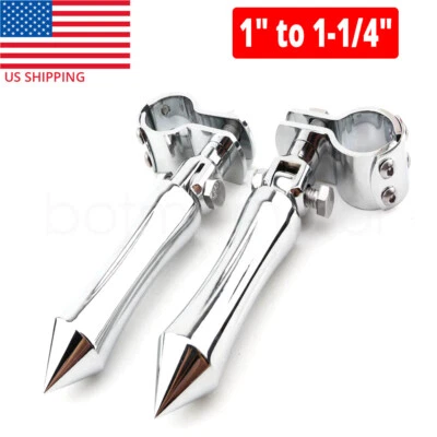 Par de estriberas de carretera con clavos para motocicleta Honda Shadow Aero Spirit 750 1100 Foto 1 de 4