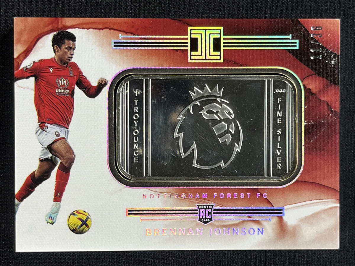 2022-23 Panini Impeccable Premier League Brennan Johnson #61 Silver Bar RC /36