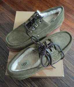 UGG AUSTRALIA GRATTAN CASUAL OXFORD BURNT OLIVE GREEN SHOE SIZE 13 NWT - Picture 1 of 4