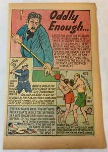 1947 cartoon ~ LOUIS FOX, JAKE ATZ, BOB FITZSIMMONS boxing, NY BASEBALL GIANTS - Picture 1 of 1