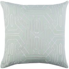 Ridgewood by A. Wyly for Surya Pillow, Mint/White, 22' x 22' - RDW009-2222P