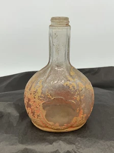 1934 Owens Illinois clear glass bottle unusual pumpkin shape Des Pat 92828 - Bild 1 von 6