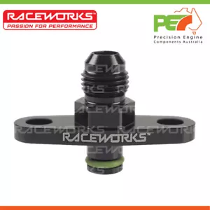 Brand New * RACEWORKS * Fuel Rail Adapter AN-6 Male Flare - Imagen 1 de 4