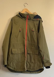 BURTON W's Prowess Giacca Cappotto Cappuccio Snowboard Parka Martini Verde Oliva Grande - Foto 1 di 6