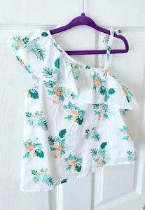 Janie and Jack Ruffled Sleeve Floral Top, Size 4 Girls - Picture 1 of 4