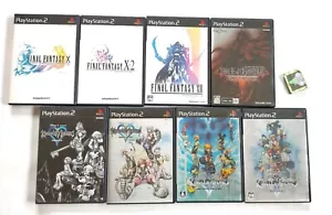 Lot 8 PS2 Final Fantasy 10 10-2 12 Kingdom Hearts 1 2 Final Mix SQUARE Japan - Picture 1 of 19