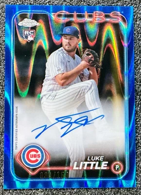 Luke Little 2024 Topps Chrome #RA-LL Blue RayWave Refractor Autograph /150 (RC) - Image 1 of 2