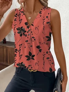 Damen Bluse mit Blumenmuster und V-Ausschnitt Größe M - Bild 1 von 7