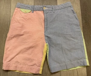 Pantalones Cortos de Golf Oxford Polo Ralph Lauren Para Hombre Color Pastel Bloque - Talla 32 - Imagen 1 de 4