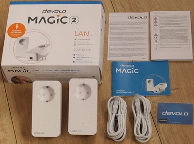 Devolo 8413 Magic 2 LAN Starter Kit, LAN Powerline Adapter, bis 2.400 Mbit/s OVP - Bild 1 von 4