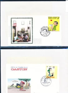 XE51502 Belgium 1992 Gaston Guust comics cartoons FDC's used - Picture 1 of 1