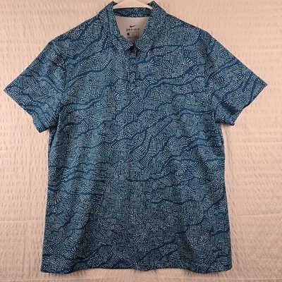 Nike Dri Fit Mujer Azul Manga Corta Golf Polo Cuello Camisa Talla L Foto 1 de 4