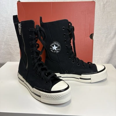 Tênis Converse unissex 4.5/6.5 preto mandril 70 Plus X-Hi plataforma superior alta - Imagem 1 de 4