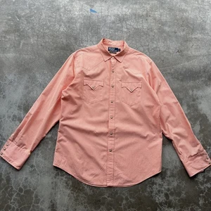 Polo Ralph Lauren Hemd Herren Large orange Gingham kariert Lake Western Pearl Snap - Bild 1 von 8