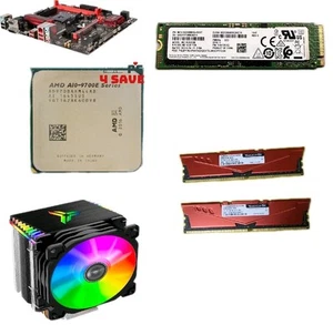 MSI B350M GAMING PRO, 16GB, 256GB NVME, RGB COOLER MOTHERBOARD RAM CPU COMBO - Picture 1 of 6