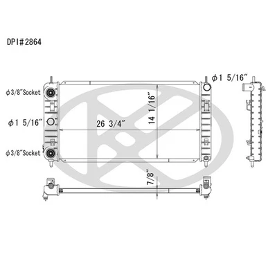 Radiador Koyorad A2864 para 06-12 Chevrolet Pontiac Saturn Aura G6 Malibu Foto 1 de 4