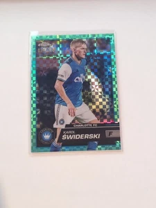 2023 Topps Chrome MLS Karol Swiderski Aqua X-fractor /125 #135 Charlotte FC - Picture 1 of 2