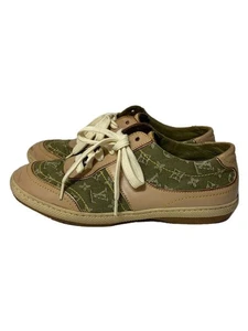 Louis Vuitton Low-Cut Sneakers/35.5/Grn/Go0026 - Picture 1 of 9