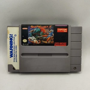 Street Fighter II 2 Super Nintendo SNES Game Cleaned Tested Working Blockbuster - Picture 1 of 11