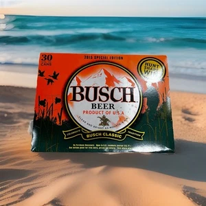2015 BUSCH BEER ORANGE CAMO SPECIAL EDITION 30 PACK OF BEER 🍺 (EMPTY ) - Picture 1 of 8
