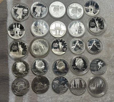 1983 TO 2010 PROOF AND BU MODERN COMMEMORATIVE SILVER DOLLAR LOT / 25 COINS - Image 1 of 4