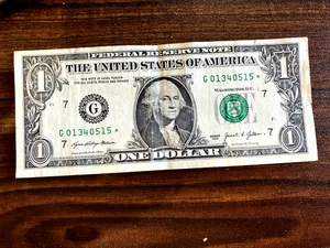 Star Dollar Fancy Serial Number G 01340515* - Picture 1 of 2
