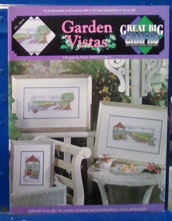 "Garden Vistas" -Great Big Graphs Cross Stitch Pattern- - Image 1 of 1