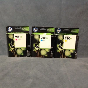 Genuine Hewlett-Packard HP Ink 940XL Three Colors Sealed in Box Expired - Picture 1 of 5