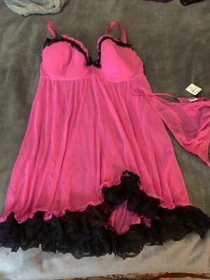 Tanga camisón Morgan Taylor íntimates lencería talla 1X nuevo con etiquetas Foto 1 de 4