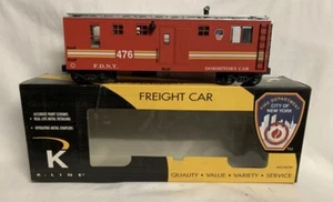 K-LINE BY LIONEL SMOKING FDNY BATTALION BUNK CAR! NEW YORK FIRE DEPARTMENT - Picture 1 of 2