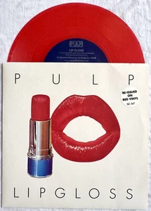 PULP -Lipgloss- Rare UK Red Vinyl 7" +Picture Sleeve (Vinyl Record) - Picture 1 of 4