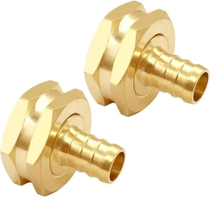 2 PIEZAS Latón Sólido 1/2" PEX Barb a 3/4" GHT Hembra Manguera Jardín Conector Extremo Spli - Imagen 1 de 4