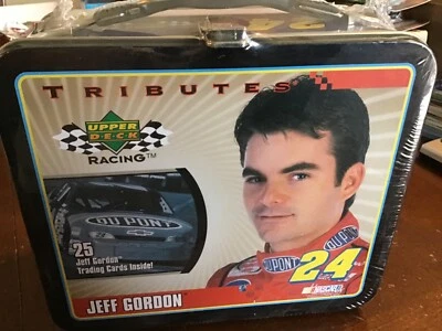 2000 Upper Deck Racing Tributes Jeff Gordon #24 SeaLed Lunch  Box &Trading Cards - Image 1 of 3