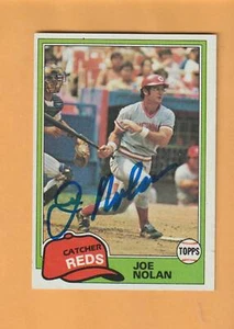 Joe Nolan Cincinnati Reds Auto Firmado 1981 Topps St. Louis Missouri 2V - Imagen 1 de 2
