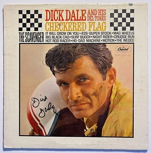 🎸 RARE Dick Dale Signed "Checkered Flag" LP – ORIGINAL Surf Rock Legend! 🌊🎶 - Picture 1 of 5