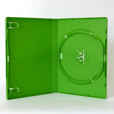 1 GREEN Single Genuine Amaray Standard Premium DVD Case 14mm Color Sleeve NEW