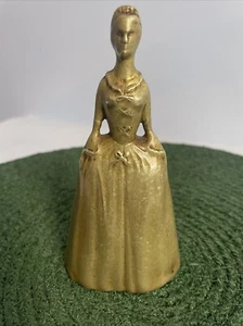 Vintage Latón Lady Bell Victoriano Cinco Pulgadas Estampador Fabricante Iniciales Pátina Envejecida - Imagen 1 de 4