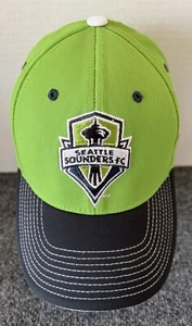 Seattle Sounders FC Hat Green Blue Embroidered Logo “Full 90” Adidas Fitted S/M  - Picture 1 of 10