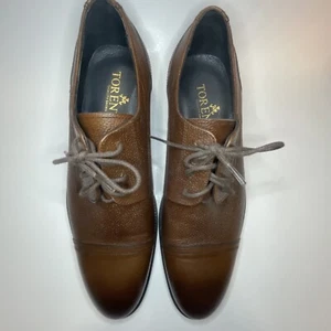 Torento hochwertige Leder Halbschuhe braun Cap-Toe Schuhe Herren Gr. 8 Top Zustand - Bild 1 von 12