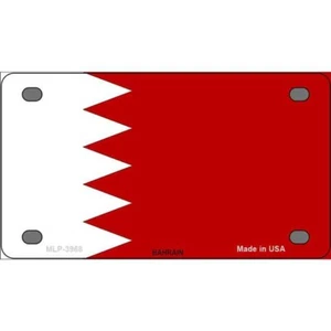 Bahrain Flag MINI Size 4"x2.2" License Plate Metal Sign for Home - Picture 1 of 1