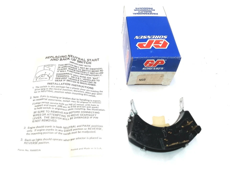 Interruptor de seguridad neutro GP Sorensen NS9 NOS Foto 1 de 3