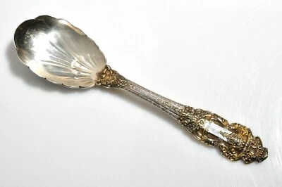 Corona de Oro Barroco por Gorham Plata de Ley Cuchara de Azúcar 6 1/4" Foto 1 de 4
