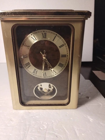 Vintage Hamilton Carriage Clock With Roman Numbers Cover