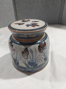 Vintage Marbury Steinzeug Kunstkeramik Glas mit Deckel 2,8 Pfund Atemberaubend  - Bild 1 von 13